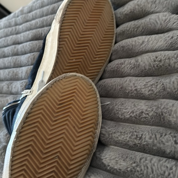 Golden goose Men's Slide in navy blue denim with star and white flash - Picture 3 of 5